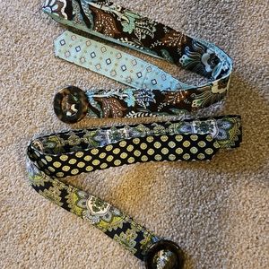 2 VB cotton belts with Turquoise buckle nearly new